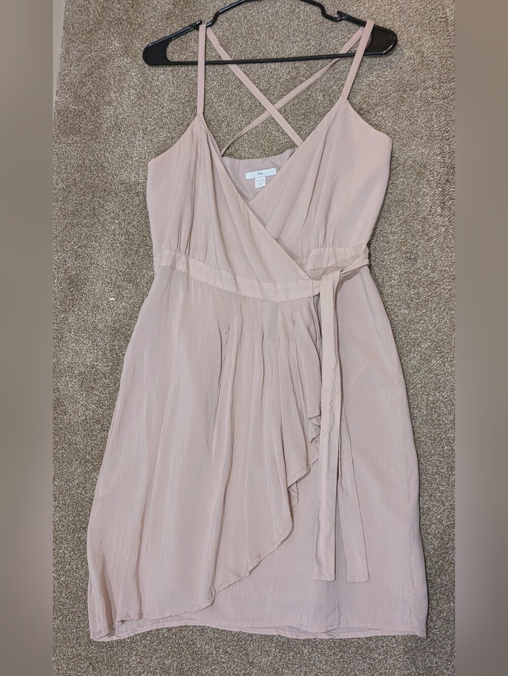 Gap Pink Wrap Dress with Waist Tie